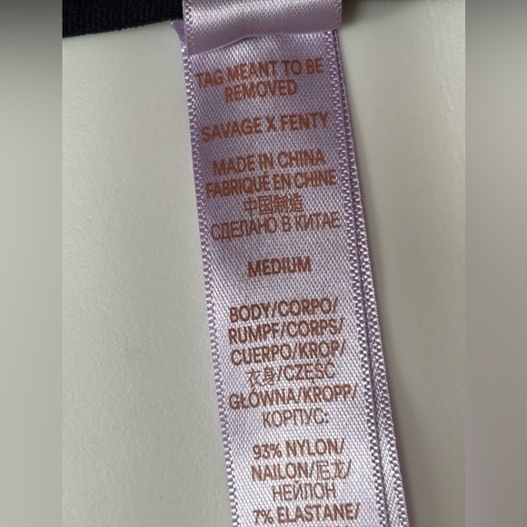 Savage X Fenty XS Sugarplum Purple or Medium Black Sports Bra - Picture 9 of 9